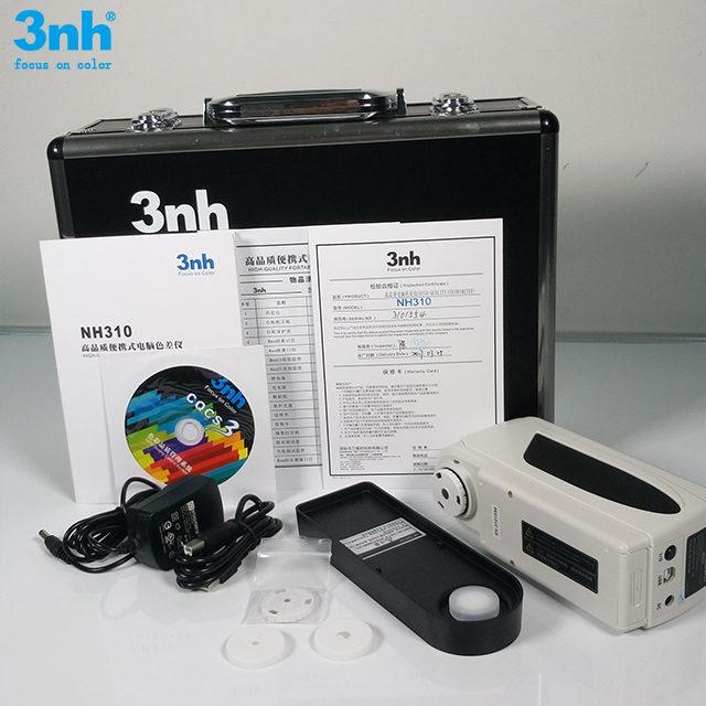 3nh Colorimeter Perbedaan Warna Portabel dengan 8mm 4mm Two Apetures Camera Locating NH310