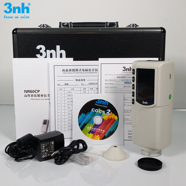 3nh Portable color meter NR60CP Colorimeter Presisi mesin uji warna dengan perangkat lunak CQCS3 Untuk karet Plastik